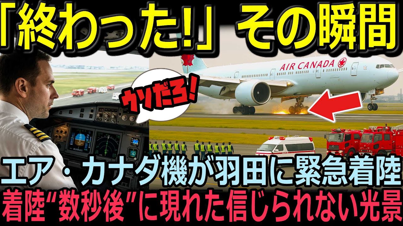 【海外の反応感動実話 】エア・カナダ機、羽田に緊急着陸──着陸直後に広がった“驚きの光景” に機長が言葉を失った理由 とは？