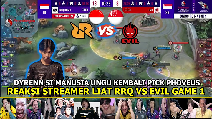 REAKSI STREAMER LIAT RRQ VS EVIL GAME 1 REACTION STREAMER EVIL vs RRQ HOSHI #ESL