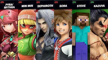 Super Smash Bros. Ultimate - Pyra/Mythra, Min Min, Sephiroth & Sora vs Steve & Kazuya