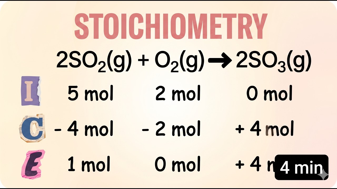 Stoichiometry and ICE Table Video Thumbnail