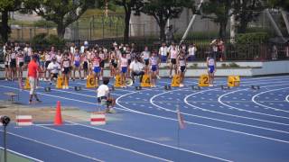 20130914群馬中学新人陸上(高崎)1年女子100m1組