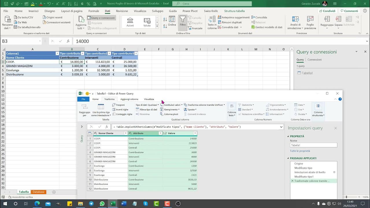 Excel PowerQuery per ForumExcel.it risposta ad utente Rudysmoke - YouTube