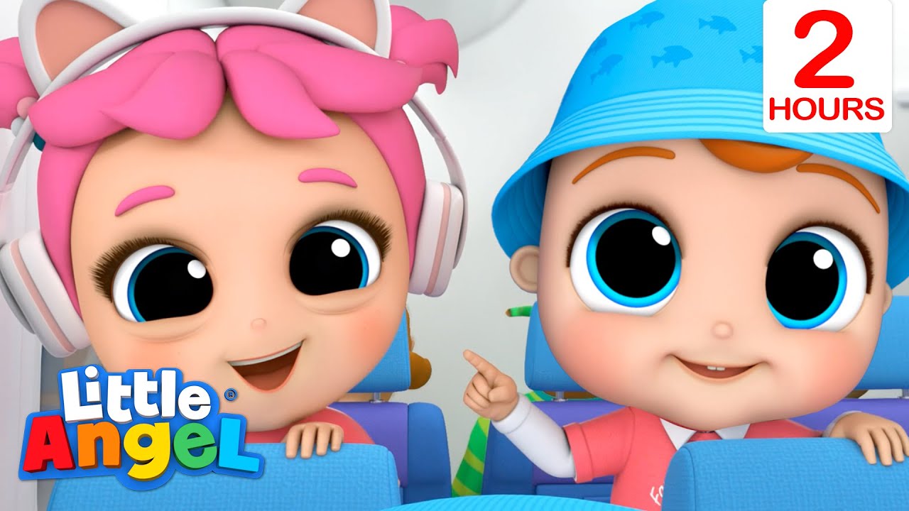 Riding on an Air Plane | Job and Career Songs | Little Angel Nursery Rhymes for Kids