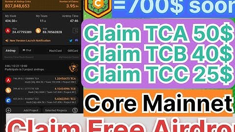 Core mining new big update mainnet launch | Claim free airdrop and get 50k hash core mining