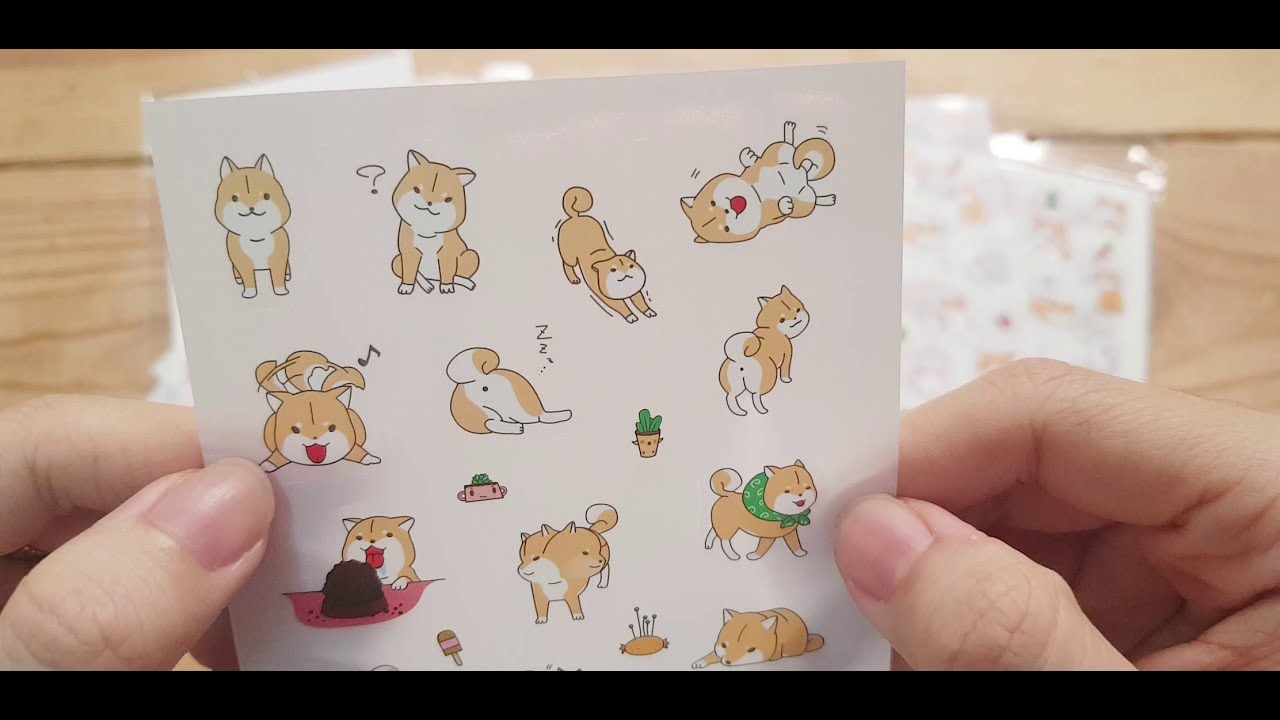 Set 6 Tấm Sticker Hình Dán Chó Shiba | Phụ Kiện Trang Trí (Phụ Đề) - Youtube