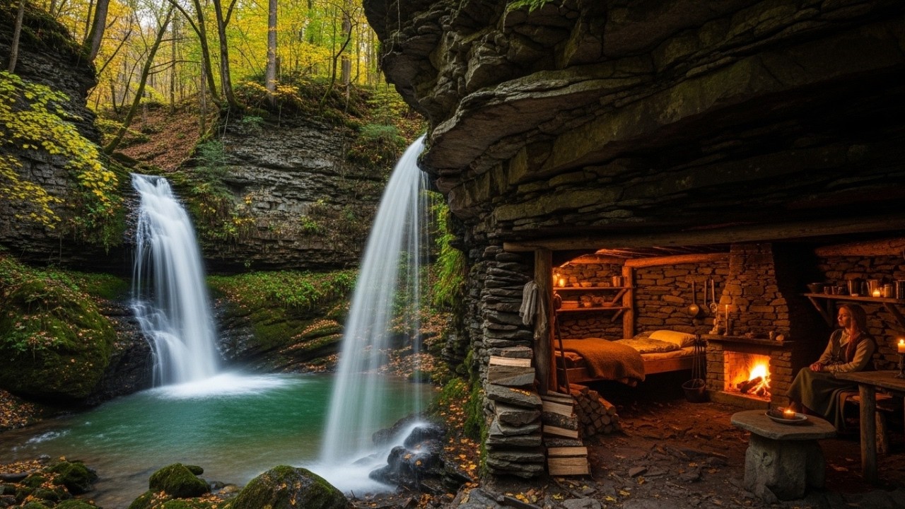 Elle a construit une pièce secrète derrière une cascade — la ville ne l’a jamais trouvée.