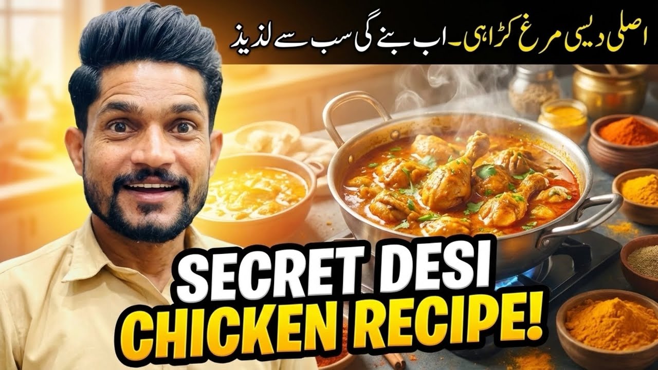 Desi Chicken Karahi Recipe | Desi Chicken Banane Ka Tarika