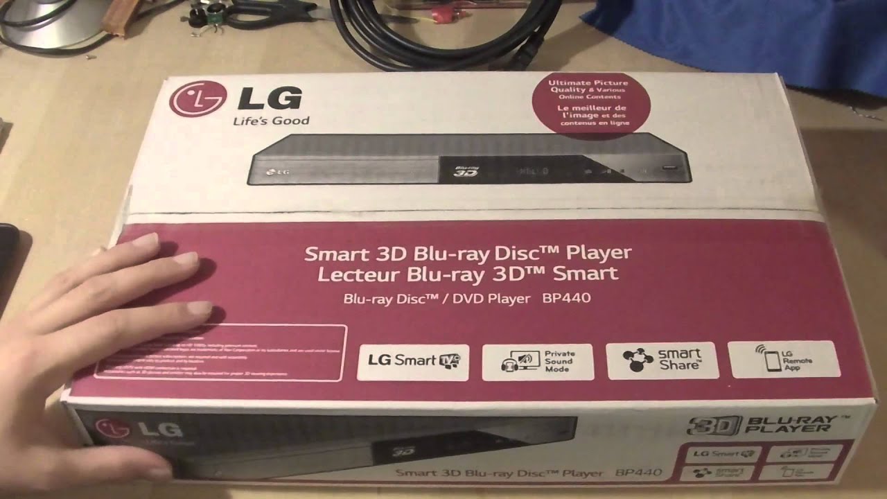 Déballage lecteur bluray 3d LG bp440 