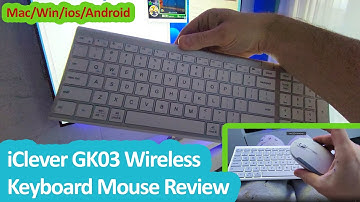 iClever GK03 Wireless Keyboard & Mouse Combo - Rechargeable Compact Android Mac Windows Keyboard
