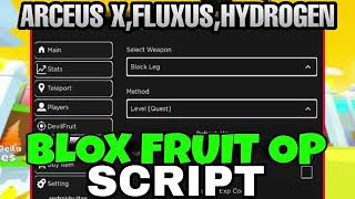 Arceus x v3 ,Hydrogen Executor & Fluxus Mobile Blox Fruits Script Hoho Hub