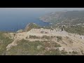 D-Log M. Guneykoy, Antalya, Turkey. Aerial drone view of ancient city Antiochia ad Cragum archaeo...