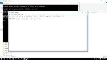 how to connect with oracle sys user  with or without password