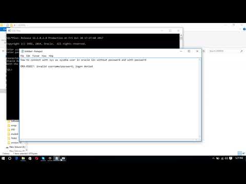 how to connect with oracle sys user  with or without password