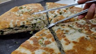 Giant Scallion Pancake,Pumpkin Pancake,Sesame Pancake/蔥花大餅,南瓜大餅,芝麻大餅 Taiwan Street Food