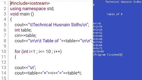 How to print table of any number in C++ | fully explained in Urdu/Hindi