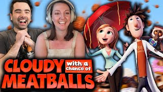 EATING MEATBALLS WHILE WATCHING CLOUDY WITH A CHANCE OF MEATBALLS! (MOVIE REACTION) w/STEPHANIE BEST