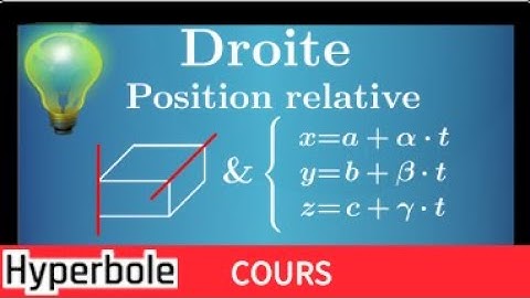 Déterminer la position relative de 2 droites dans l