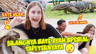 PRANK : KASIH SATE ULAR DAN BIAWAK KE ISTRI BULE