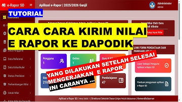CARA KIRIM NILAI E RAPOR KE DAPODIK