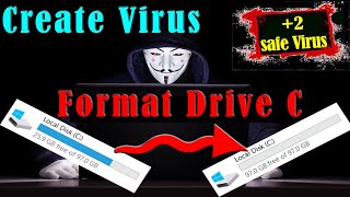 Creating virus formatting drive C + 2 safe virus screenshot 2