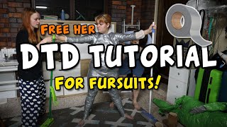 How to make a Duct Tape Dummy for a fursuit commission!~