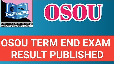 OSOU results 2022।। osou term end result।। osou result।। osou exam result published।।