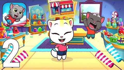 Talking Tom Candy Run Gameplay Walkthrough Part 2 - Angela Candy Store [iOS/Android Games]