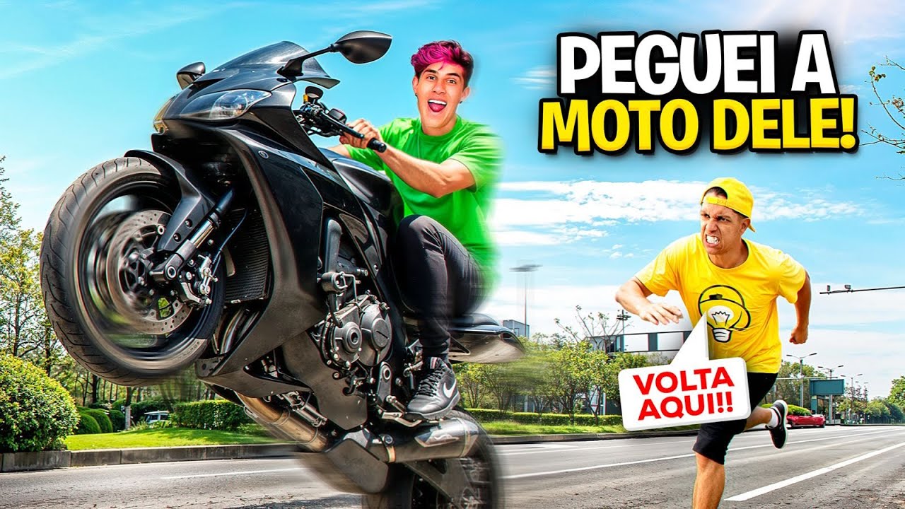 PEGUEI A MOTO DO LEOZINHO SEM AVISAR *ele descobriu?