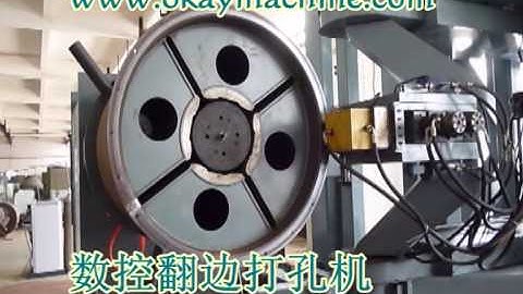 Flanging machine with punch