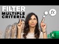 How To Use Excel FILTER Function With Multiple Criteria Return Only The Columns You Need 