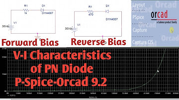 PN Diode V-I Characteristics || Orcad P-Spice