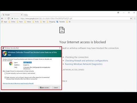 How do I allow firewall to access the internet?