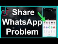Tiktok whatsapp share problem  fixed