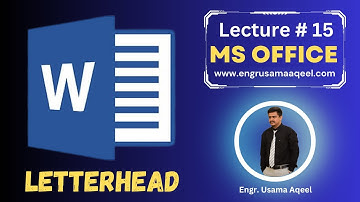 How to create Letterhead in MS Word | Lecture #15 | MS Office in Urdu/Hindi | Engr. Usama Aqeel