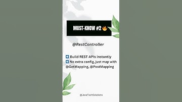 🔖 Top Spring Boot Annotations You MUST Know! 🚀 | Spring Boot Basics #springboot #java