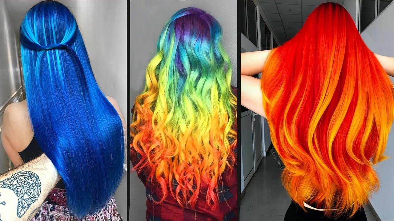 Top 10 Amazing Hair Color Transformation For Long HairRainbow Hairstyle Tutorials Compilations