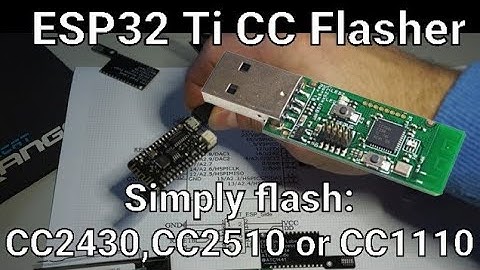 Flash CC2430, CC2510 or CC1110 with just an ESP32