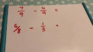 Subtracting Fractions