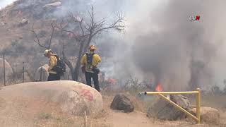 VEGETATION FIRE WITH INTERVIEW | MENIFEE CA