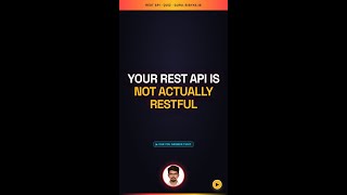 Your REST API is NOT actually RESTful #Shorts