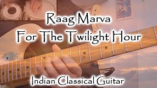 Indian Guitar - Raag Marva short recital, Demonstrating Tihai Rhyhtms in Drut Gat - Fast Composition