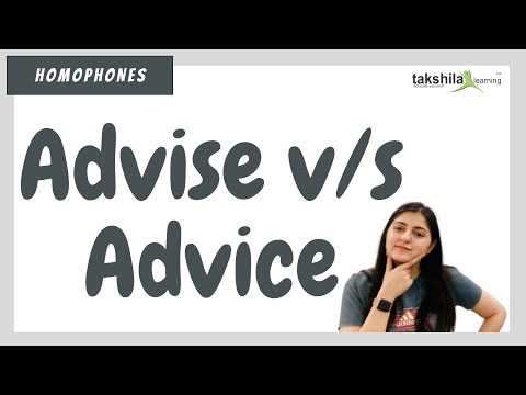 Advice vs Advise | Commonly Confused Words | Homophones | ESL