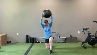 Medicine Ball Half Kneel Rainbow Slams