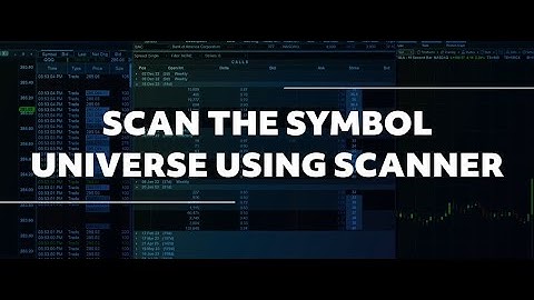 Desktop QuickStart - Scan the Symbol Universe Using Scanner
