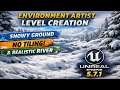 Creating Realistic Snowy Ground &amp; Rivers in UE5.7.1 | No Texture Tiling