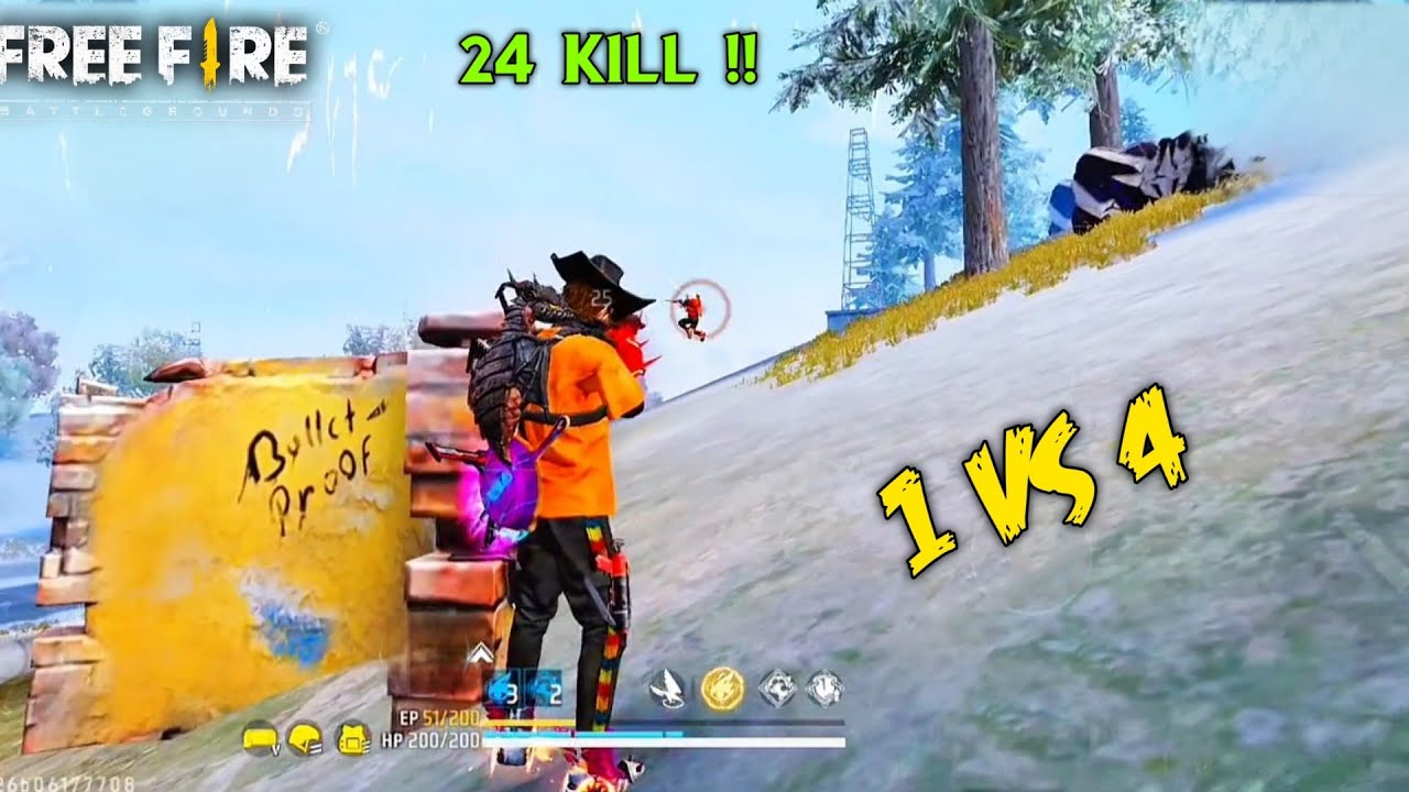 Solo vs Squad Best Gameplay 24 Kill -Garena Free Fire - YouTube