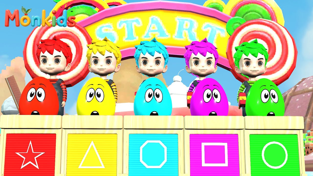 Colorful Candy Song | Colorful Car | MonKids Nursery Rhymes & Kids Songs