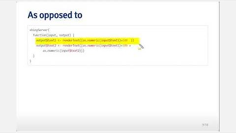 More advanced shiny, the reactive function