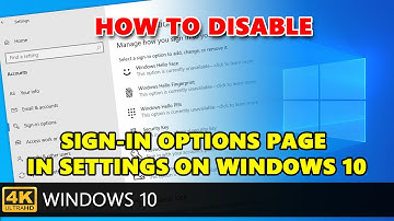 How to disable Sign-in Options page in Settings in Windows 10.