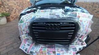 AutoNarrative  DIY Audi A4 Front Grill Dechroming and Rear Spoiler Makeover on a Budget